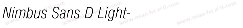 Nimbus Sans D Light字体转换